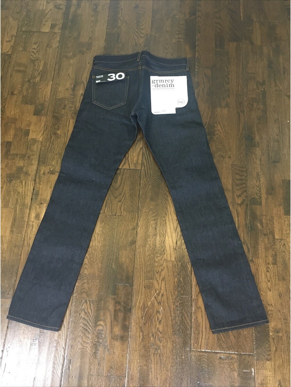 Grmcry Cone Mills Mango Heavy Raw Indigo Slim Straight Jeans 30x33 Made USA NWT